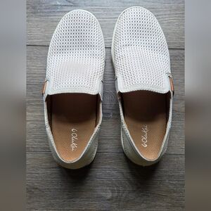 OluKai Cream Mesh Slip-On Shoes